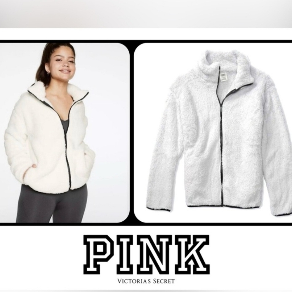 VS PINK Full Zip Polar Fleece - XL - NWT